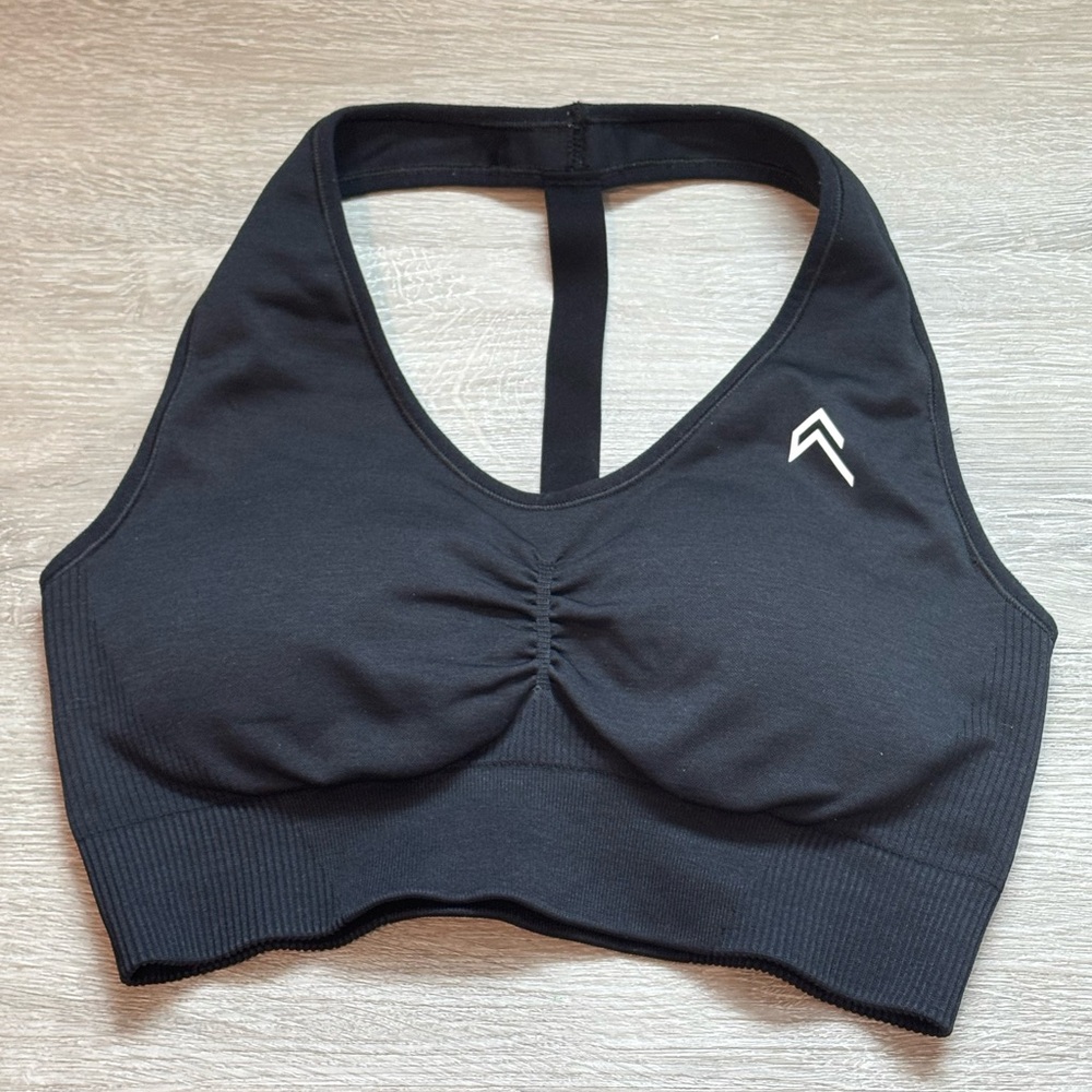 Oner Active Classic Seamless Sports Bra Halter - Black Marl
